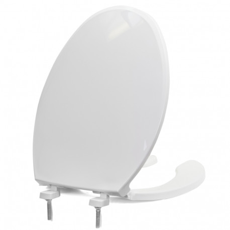 Bemis 7650T (White) Hospitality Plastic Elongated Toilet Seat, Heavy-Duty Bemis